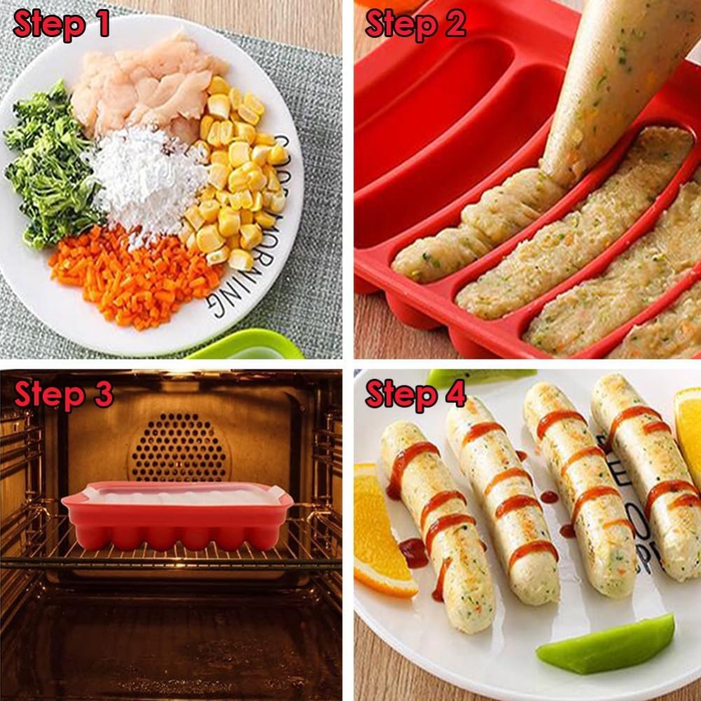 1Pcs Silicone Sausage Mold 6-c - Hot Dog Vending Cart review and price